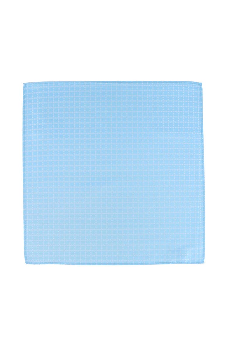 Rowan Geometric Pattern 12x12 Silk Pocket Square, Alternate, color, Light Blue
