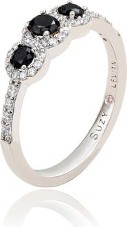 SUZY LEVIAN Black Cubic Zirconia Ring