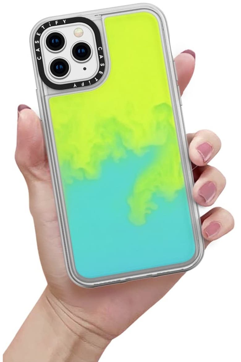 Neon Sand iPhone 11/11 Pro Case, Alternate, color, GREEN / YELLOW