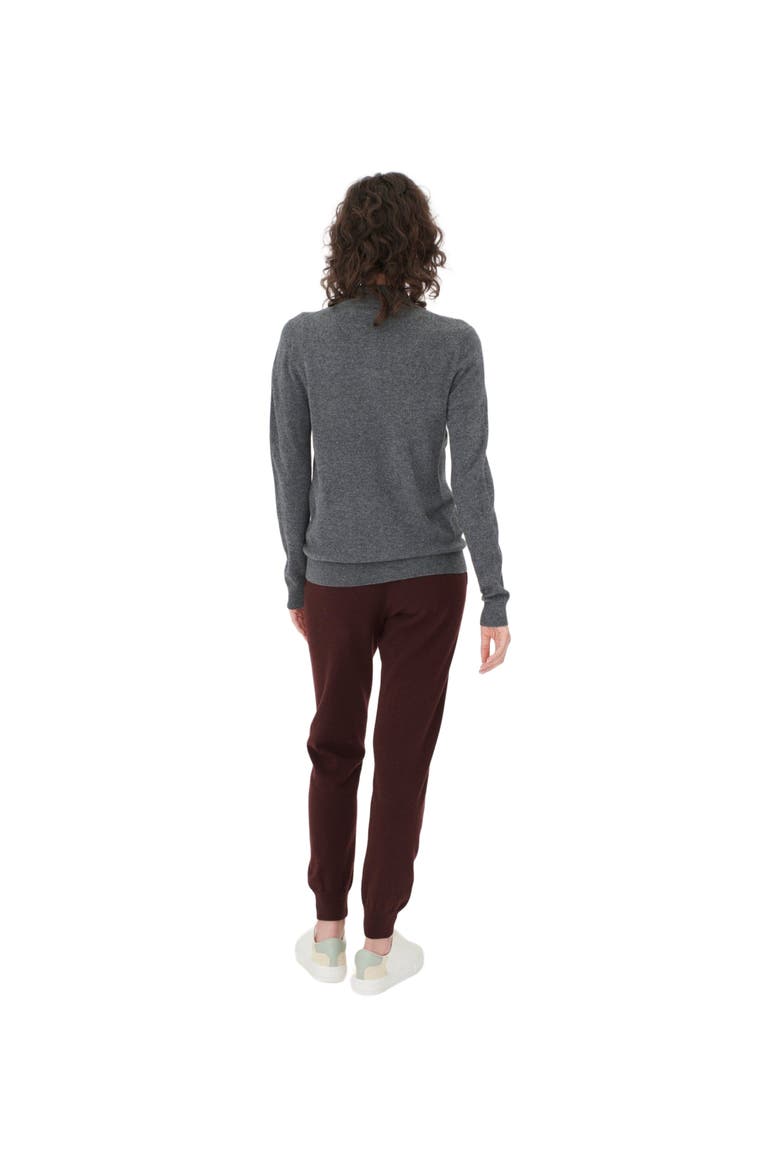 Essential Cashmere Full-Zip Cardigan, Alternate, color, plum kitten