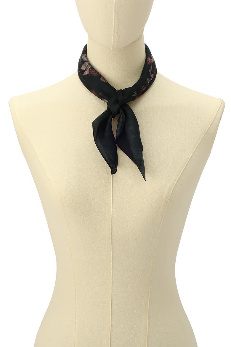Evia Adena Silk Bandana, Alternate, color, BLUE