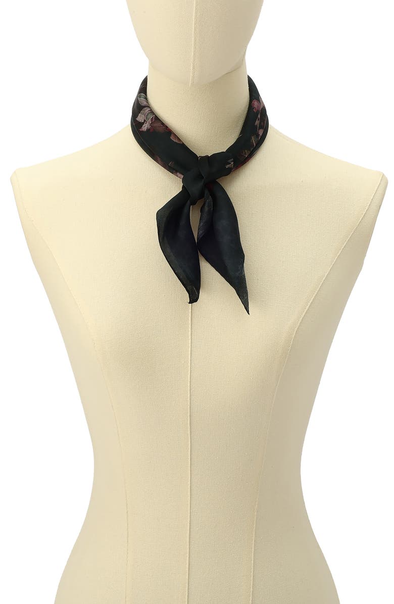 AllSaints Evia Adena Silk Bandana, Alternate, color, Blue