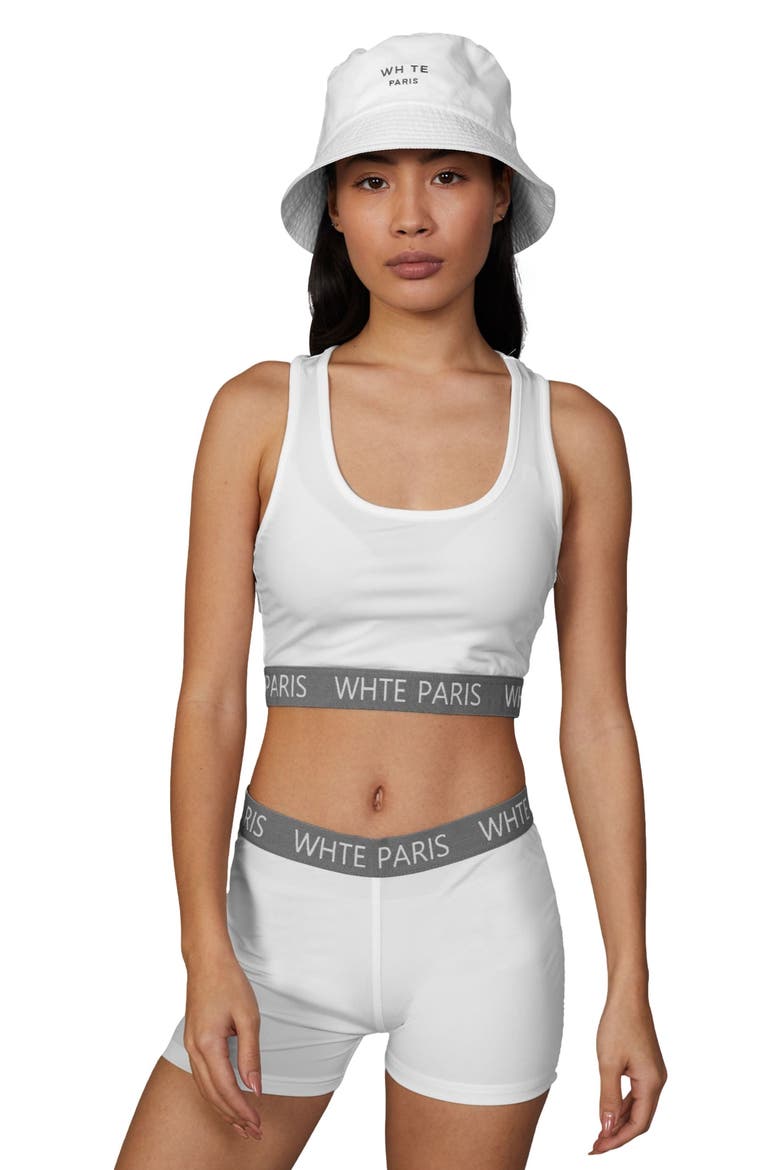 Whte Signature Bra, Main, color, White
