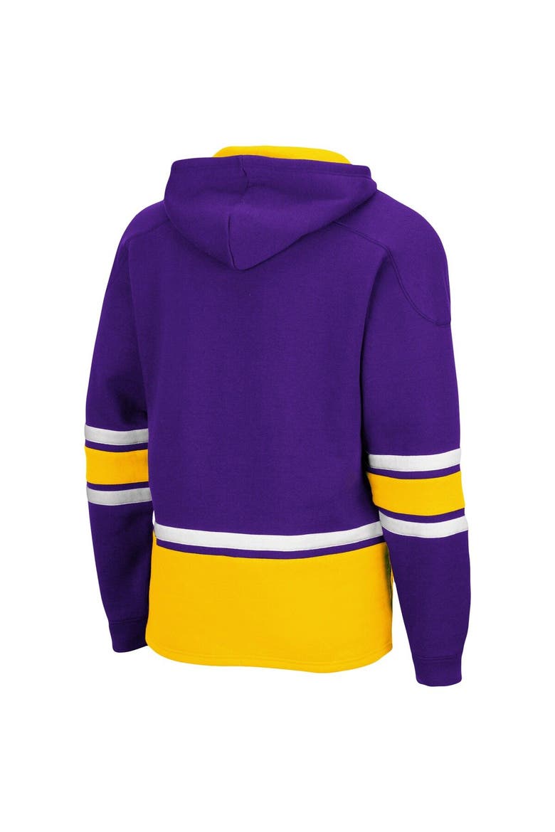 Men's Colosseum Purple LSU Tigers Lace Up 3.0 Pullover Hoodie, Alternate, color, Purple