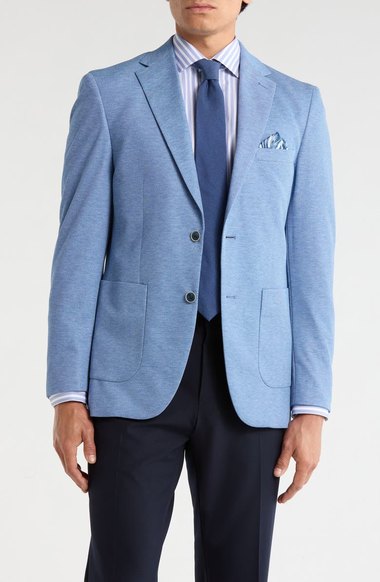 Duchamp Slim Fit Stretch Knit Sport Coat, Main, color, Blue