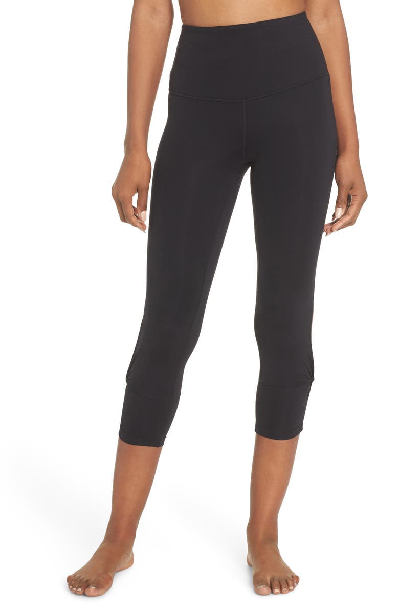 Zella Katya High Waist Recycled Crop Leggings, Main, color, 