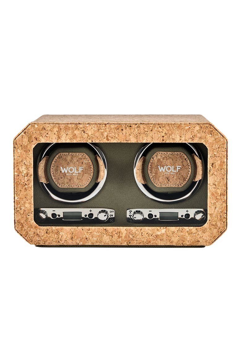 Cortica Double Watch Winder, Main, color, Cork