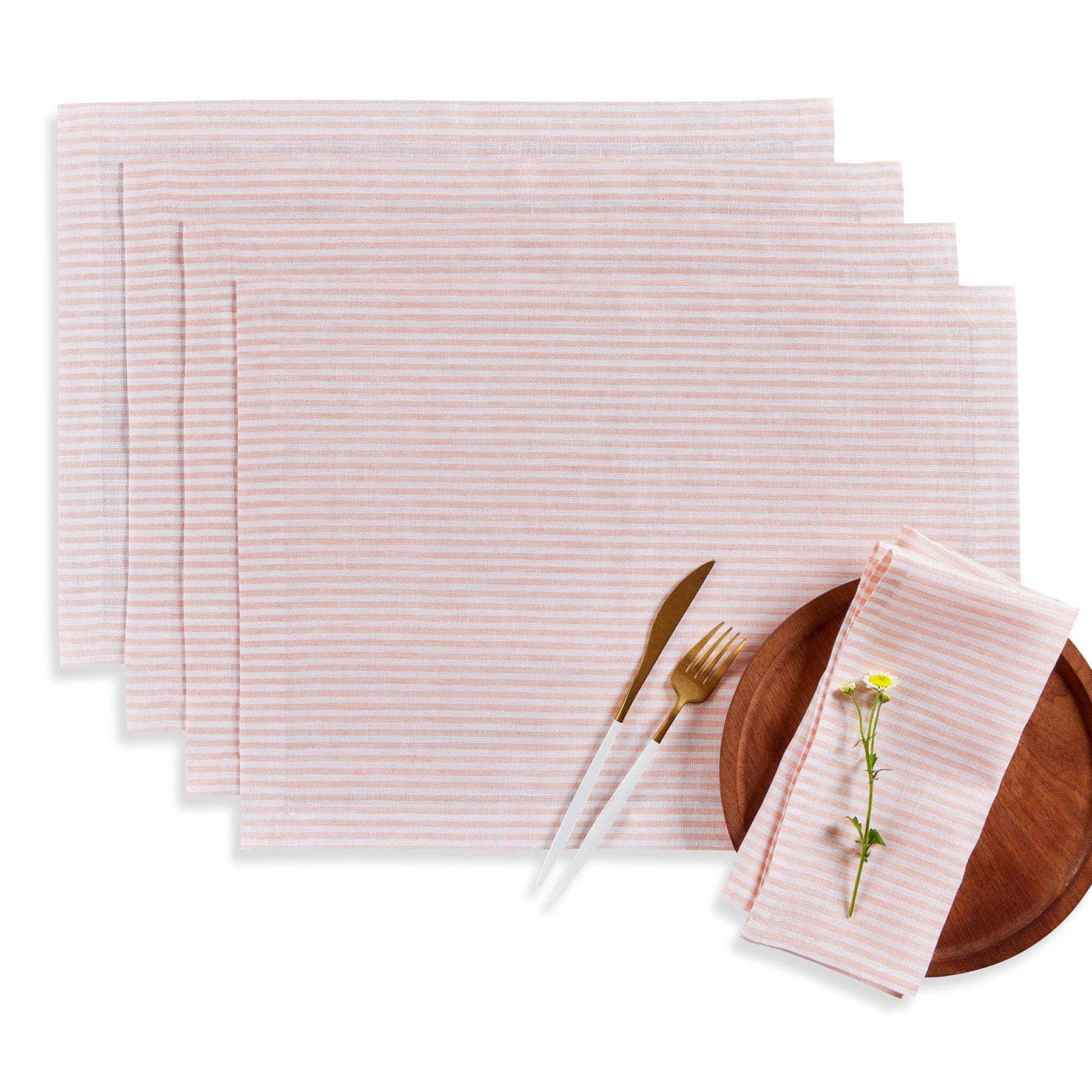 selected Peach and White