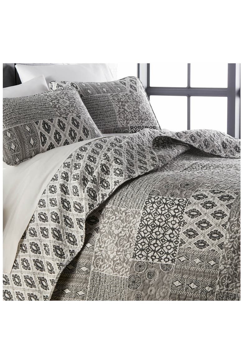 Luxury Collection Premium Ultra-Soft Quilt Cover Set, Main, color, GLOBAL PATCH GREY