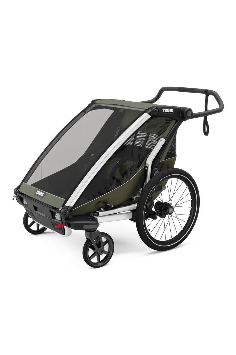 Chariot Lite Double Bike Stroller/Trailer, Main, color, VINTAGE GREEN