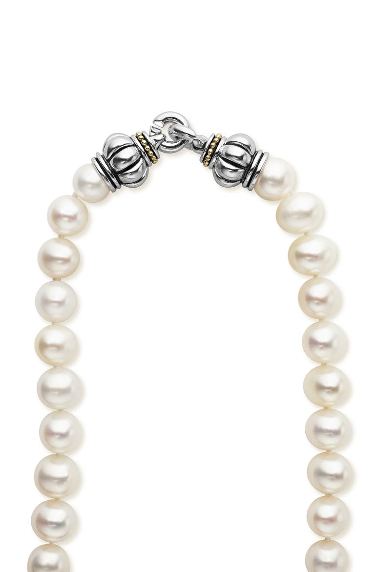 Luna Freshwater Pearl Necklace, Alternate, color, SILVER