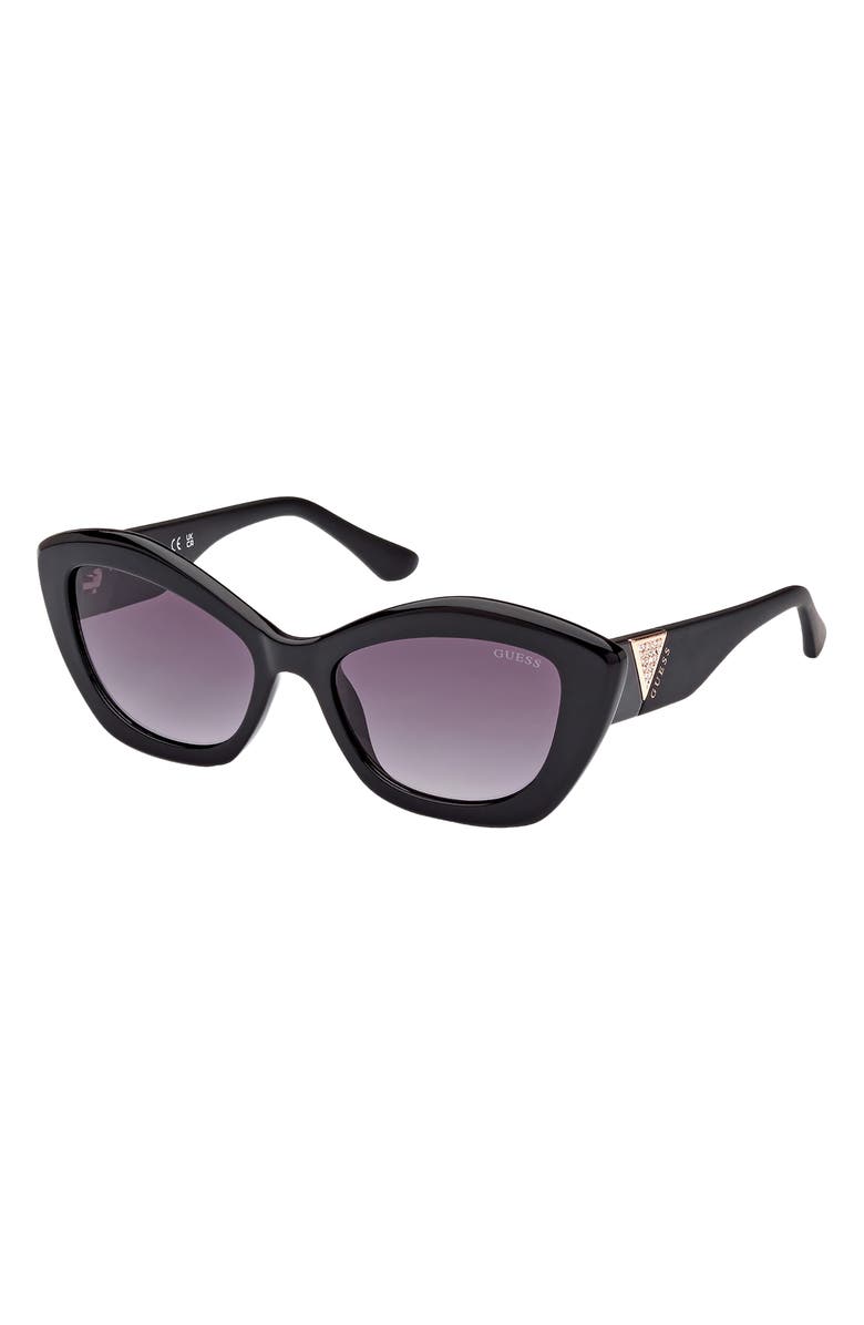 GUESS 54mm Gradient Cat Eye Sunglasses, Alternate, color, 
