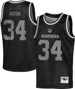 Mitchell & Ness Youth Mitchell & Ness Bo Jackson Black Las Vegas Raiders Retired Player NFL Basketball Fashion Jersey