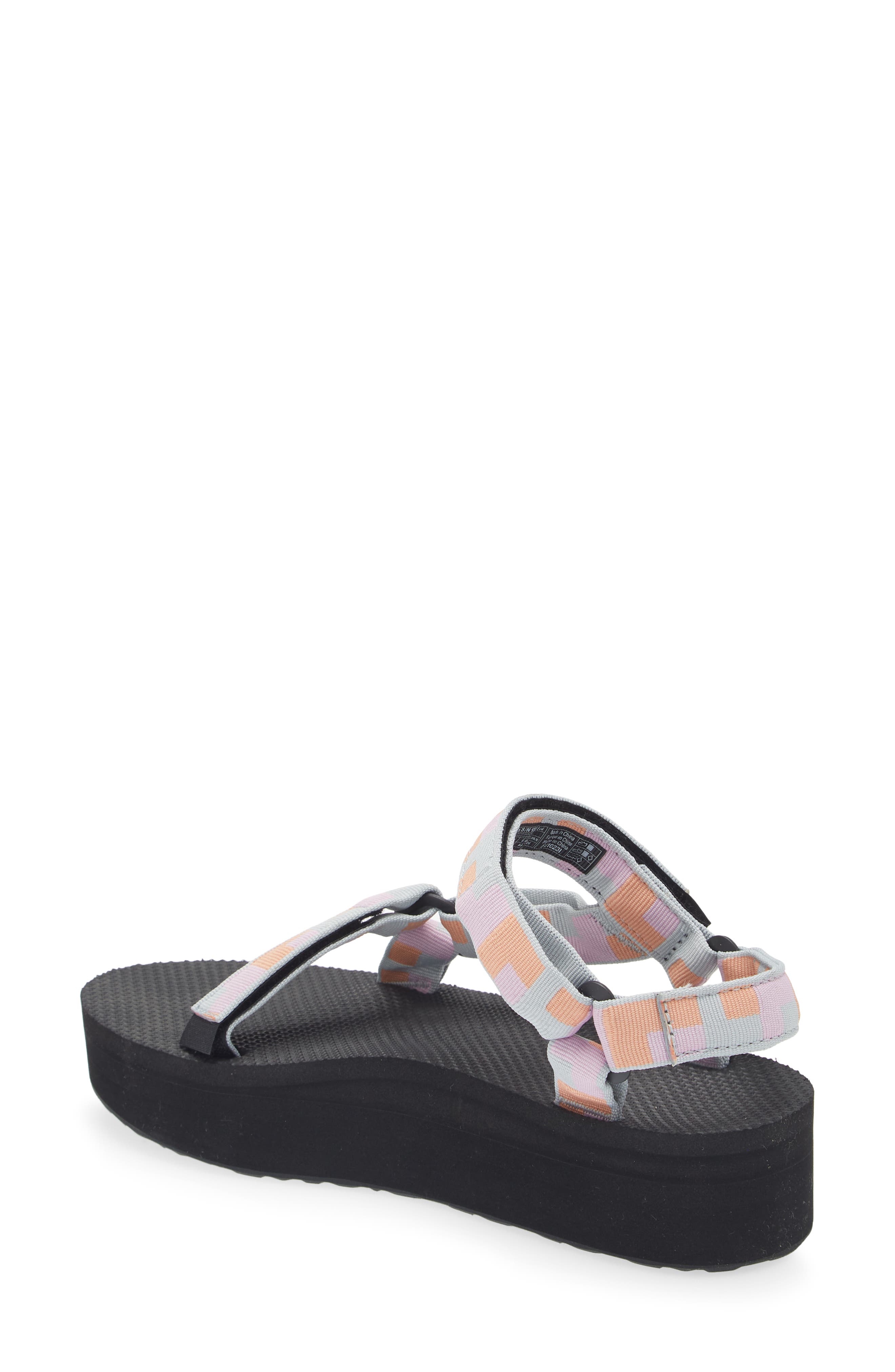 Universal Platform Sandal, Alternate, color, RETRO SHAPES PEARL BLUE