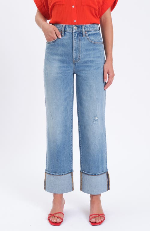 DAZE Eastside High Waist Cuff Crop Straight Leg Jeans in Be Mine Vintage  product