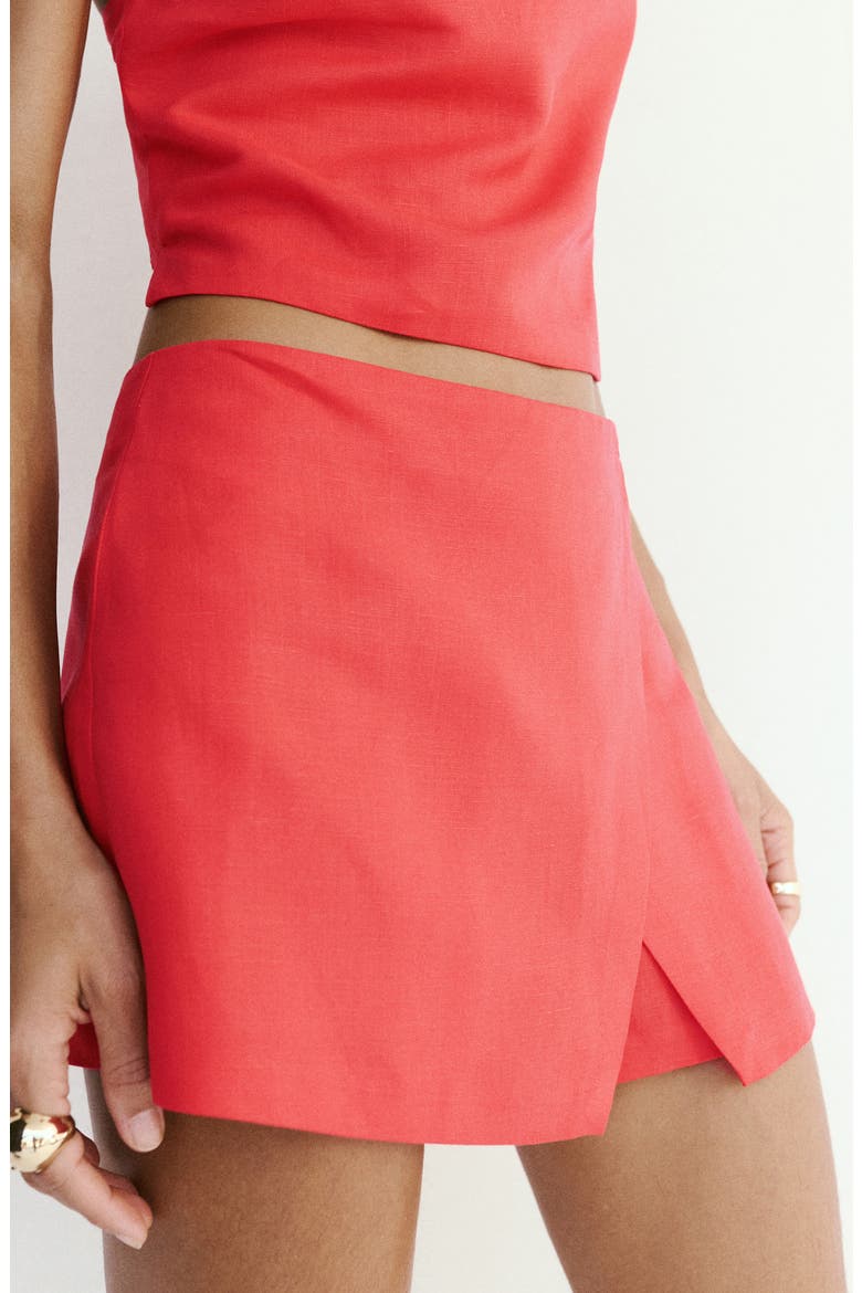 Wrap Miniskirt, Alternate, color, RED