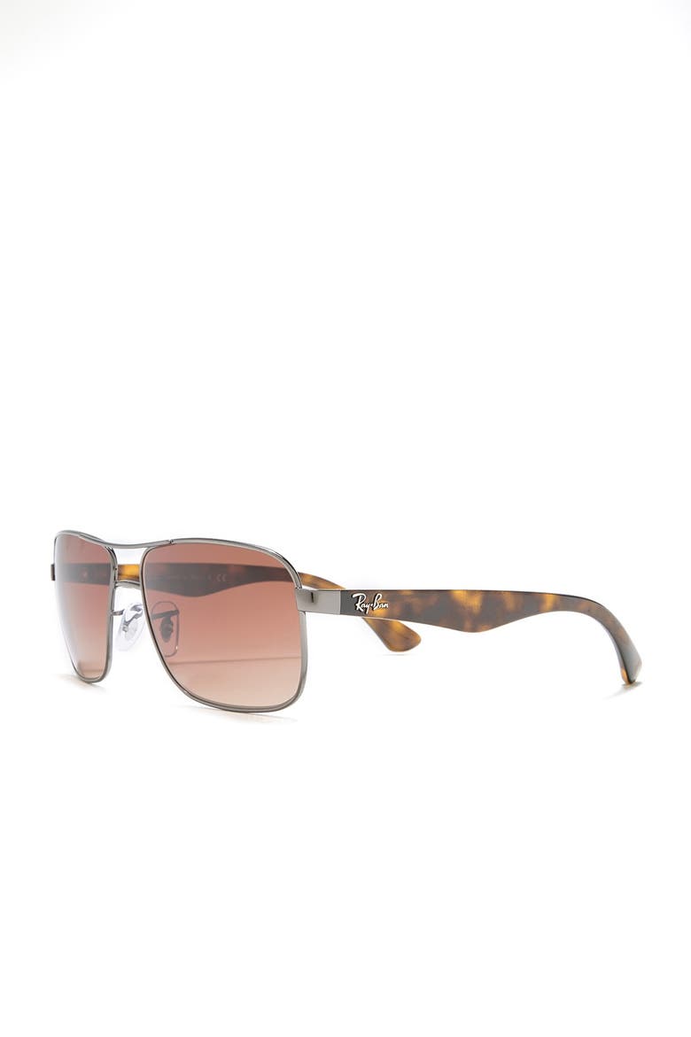 59mm Navigator Sunglasses, Alternate, color, GUNMETAL