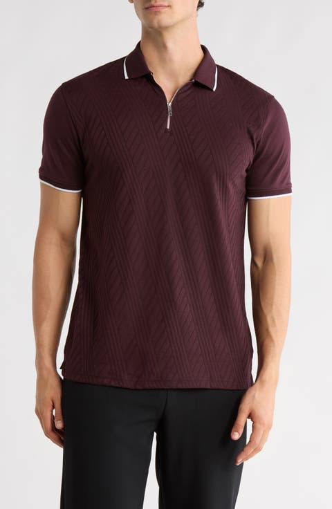 Tipped Quarter Zip Polo