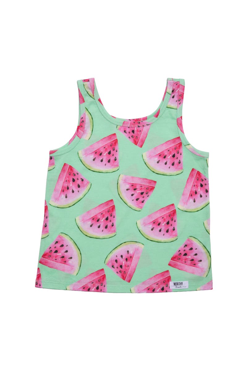 WORTHY THREADS Girls Tank Sets, Alternate, color, Watermelons