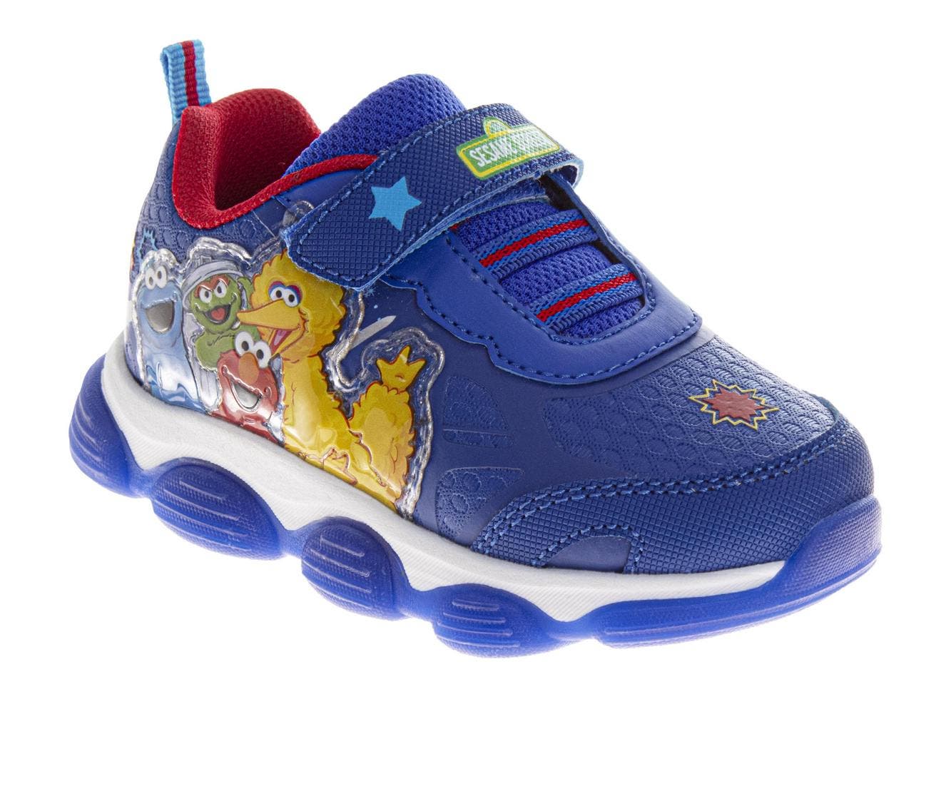 Sesame Street<sup>®</sup> Sesame Street Characters Kids' Lace Up Sneakers, Main, color, Blue