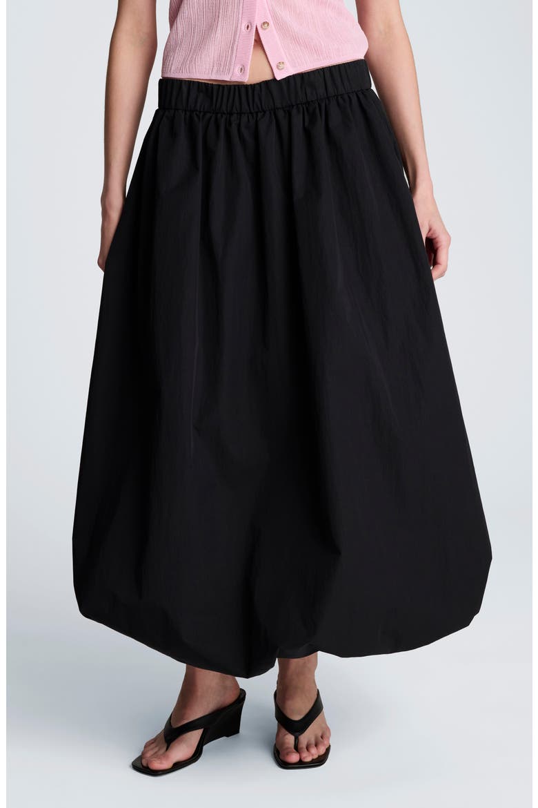 Bubble Midi Skirt, Main, color, BLACK