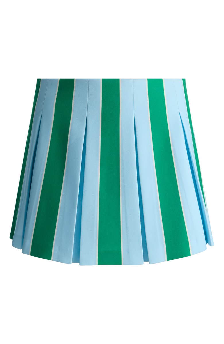 Alice + Olivia Emilie Inverted Pleat Miniskirt, Alternate, color,