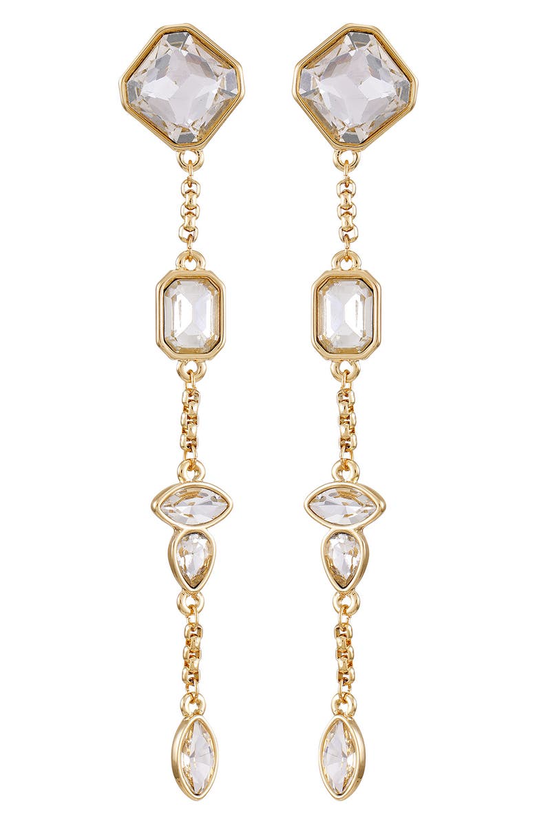Vince Camuto Crystal Linear Drop Earrings, Alternate, color, 