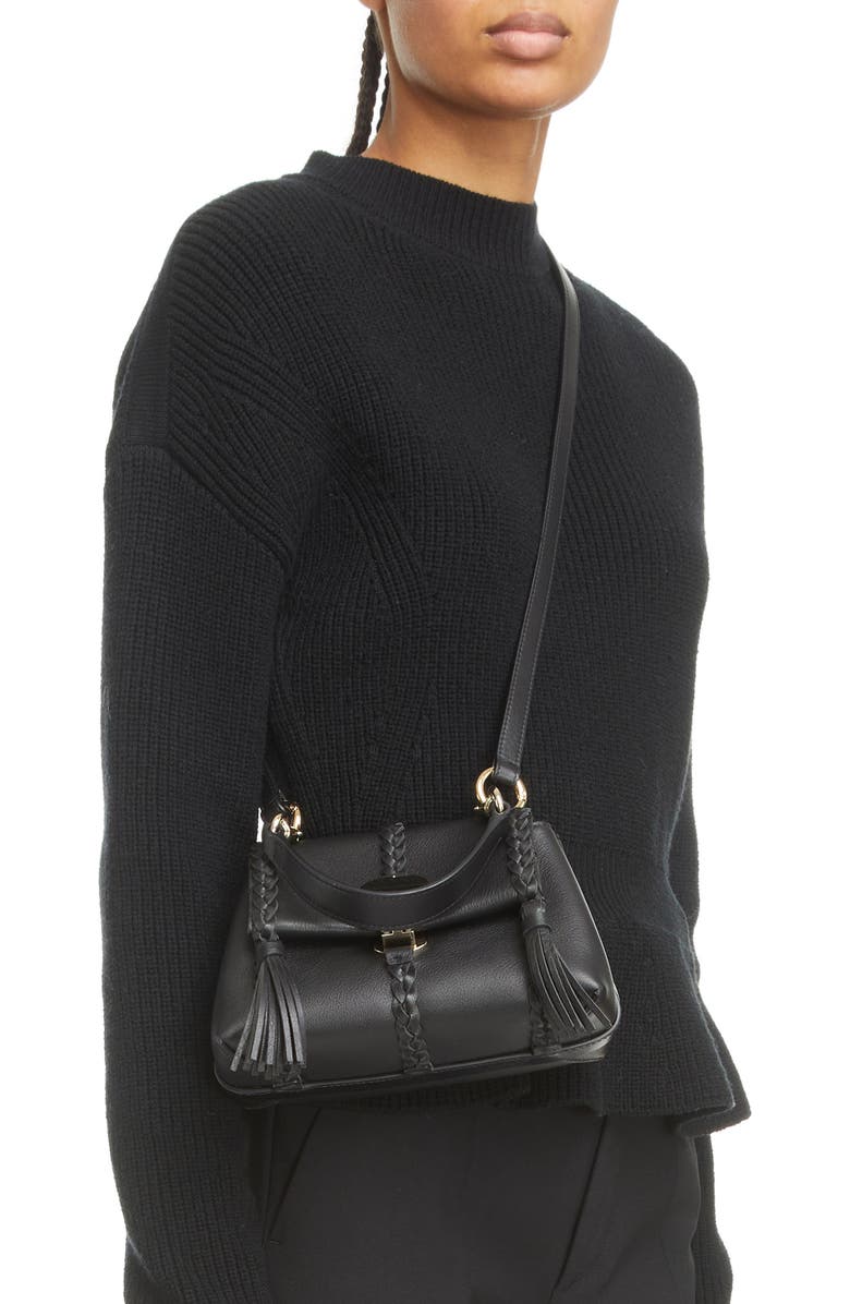 Chloé Mini Penelope Leather Crossbody Satchel, Alternate, color,