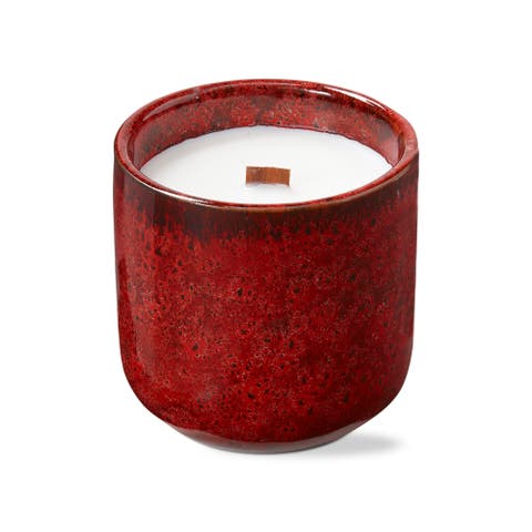 Tahoe Heirloom Apple Scented Soy Wax Candle in Orange Pot
