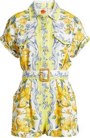 FARM Rio Sicily Linen Romper