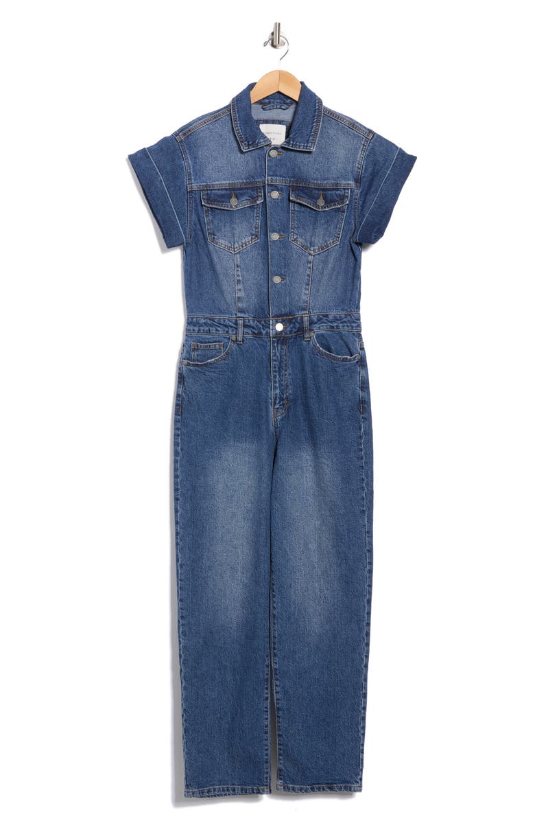 Habitual Denim Jumpsuit, Alternate, color, Lake