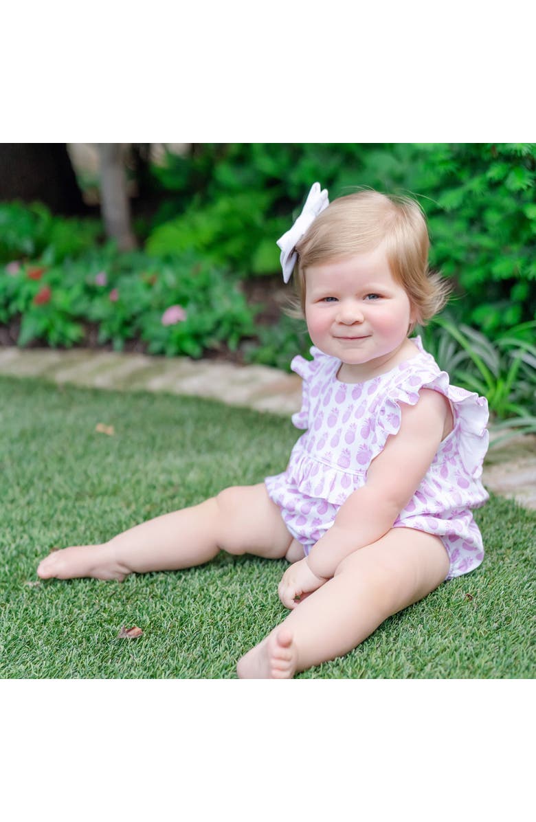 Lila and Hayes Pearl Girls Bubble, Alternate, color, Palm Beach Pineapples