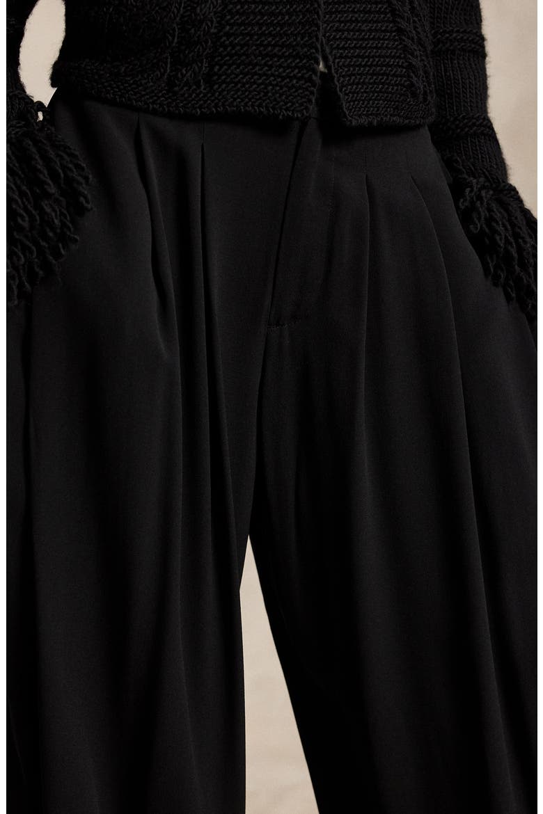 Crepe Woven Pants, Alternate, color, BLACK