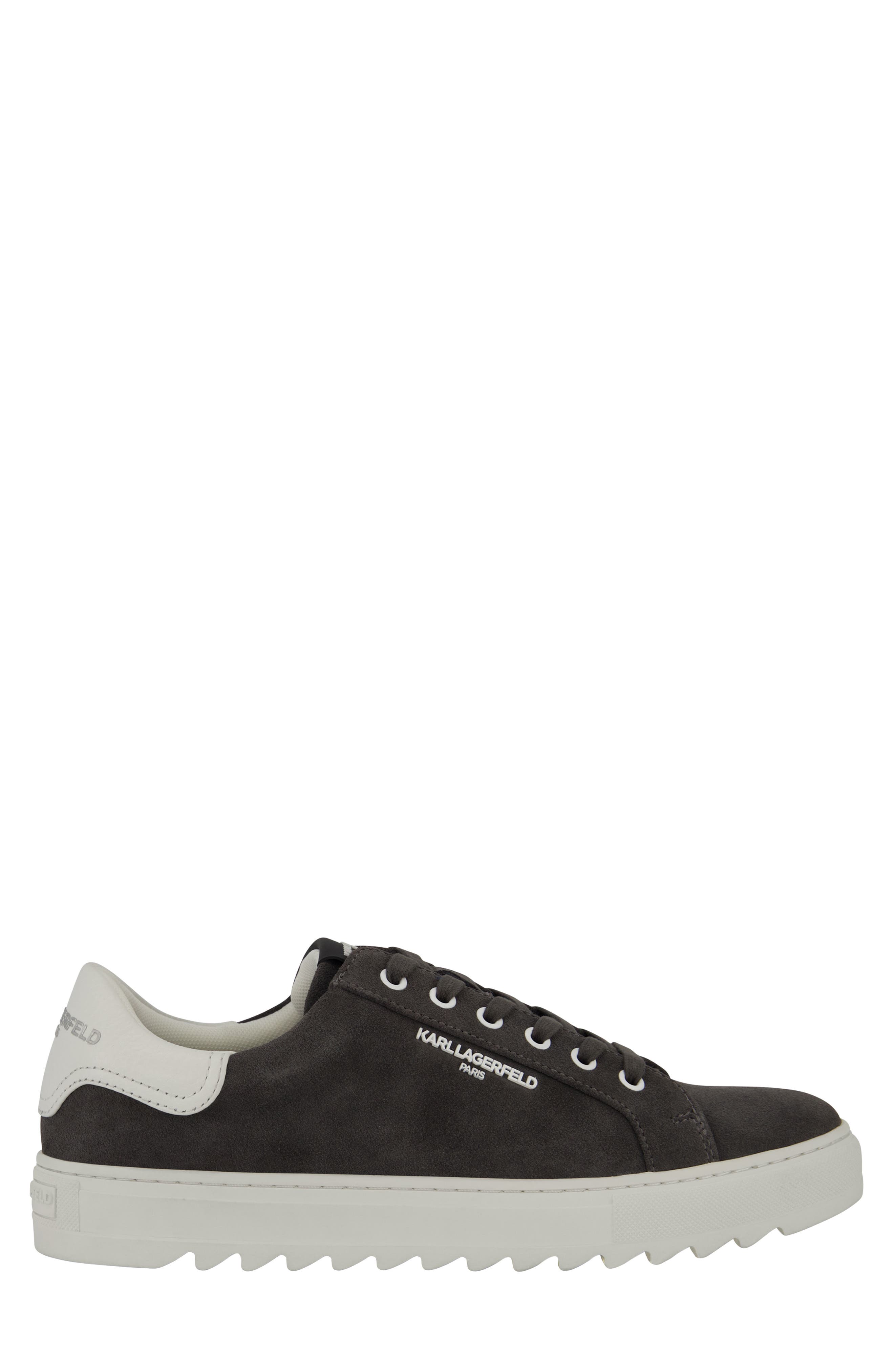 KARL LAGERFELD PARIS Plain Toe Suede Sneaker, Alternate, color, 