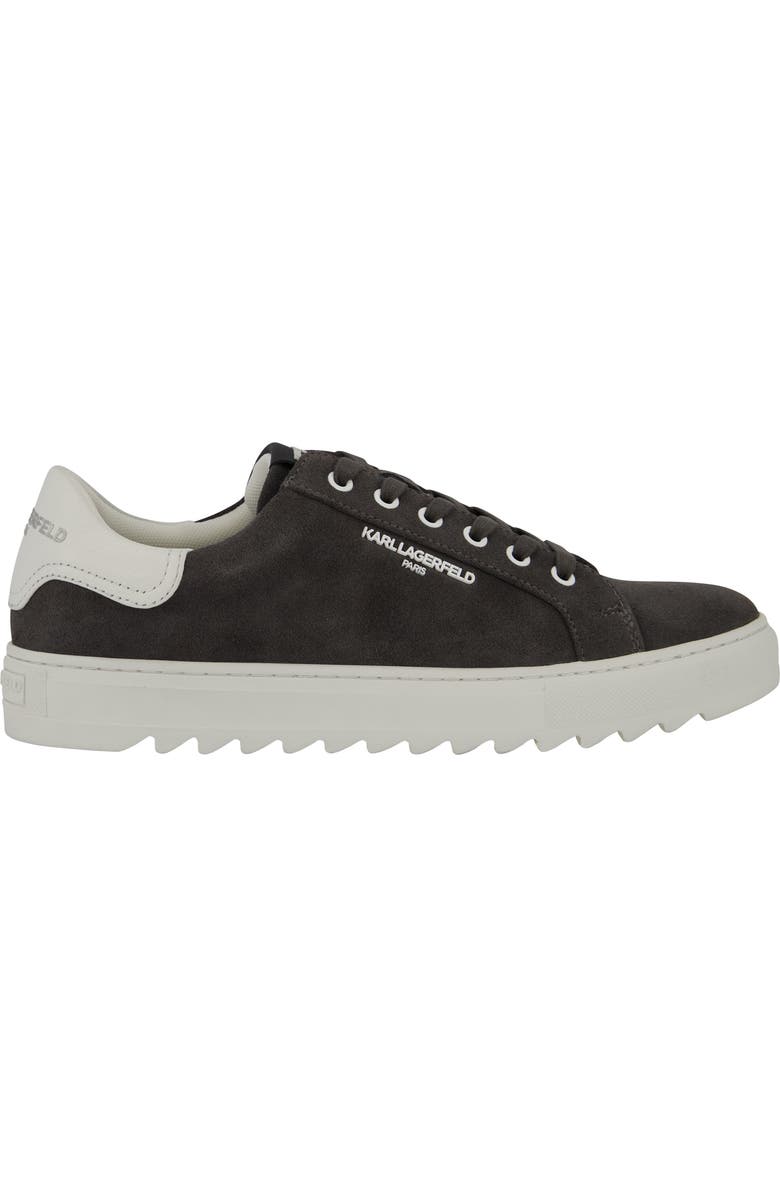 KARL LAGERFELD PARIS Plain Toe Suede Sneaker, Alternate, color,