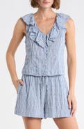 Melrose and Market Ruffle V-Neck Sleeveless Top