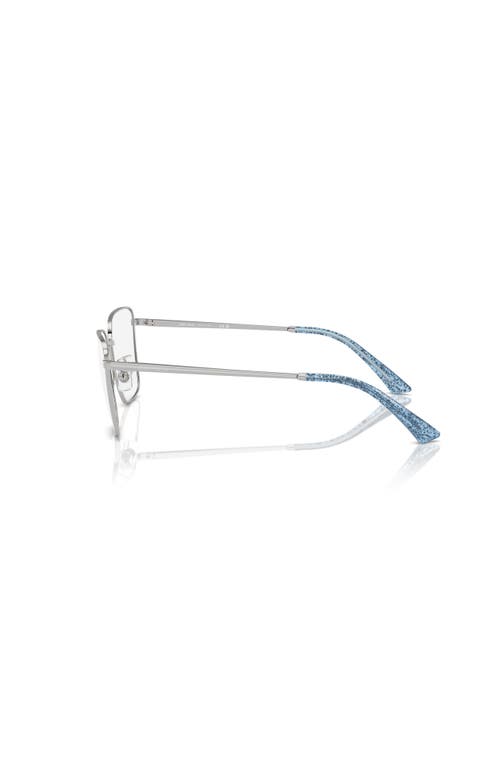 Jimmy Choo 53mm Rectangle Optical Glasses In Silver