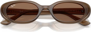 Felt Cute 52mm Gradient Small Oval Sunglasses