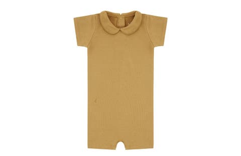Organic Cotton Collared Bodysuit with Shorts