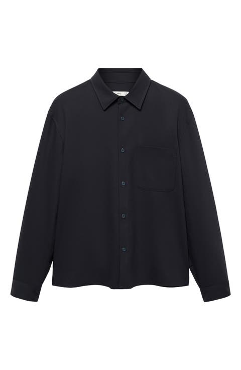 Regular Fit Stretch Button-Up Shirt