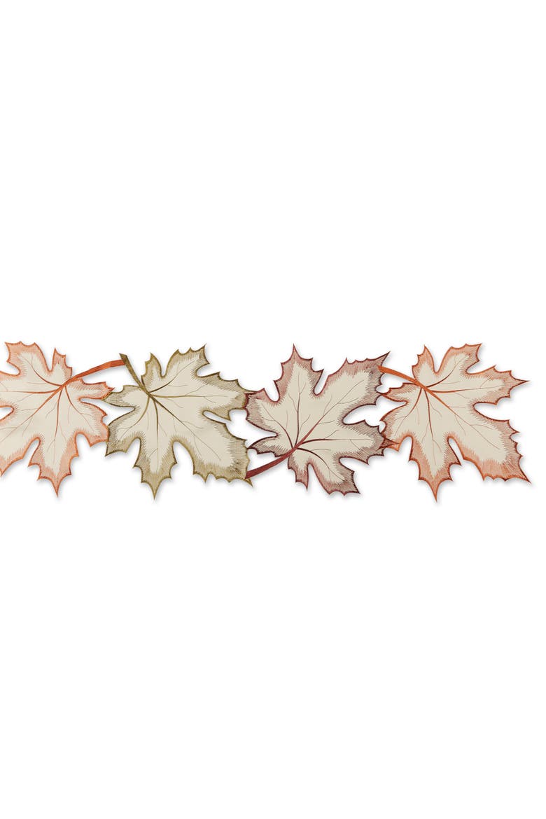 Maple Leaves Embroidered Table Runner 14X60, Alternate, color, Maple Leaves