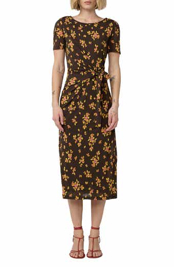 Mandy Floral Wrap Waist Midi Dress
