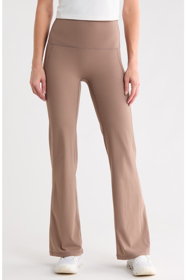 Glendale Cloud Skin High Waist Flare Leg Pocket Pants, Main, color, TIRAMISU