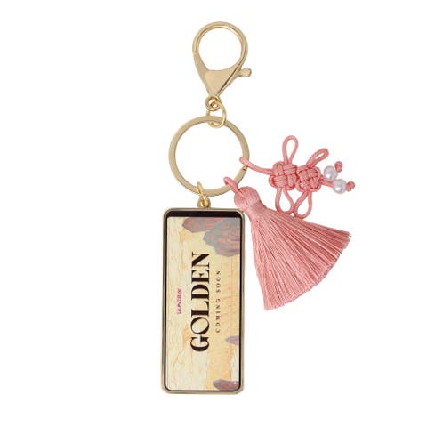 Golden Keychain Bag Charm Official License, K-Pop Gifts