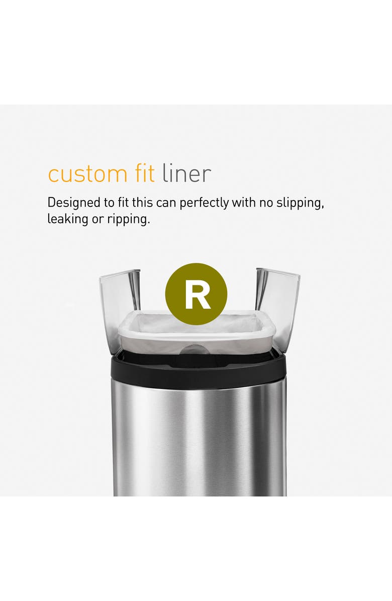 simplehuman 10L Butterfly Step Trash Can, Alternate, color, 