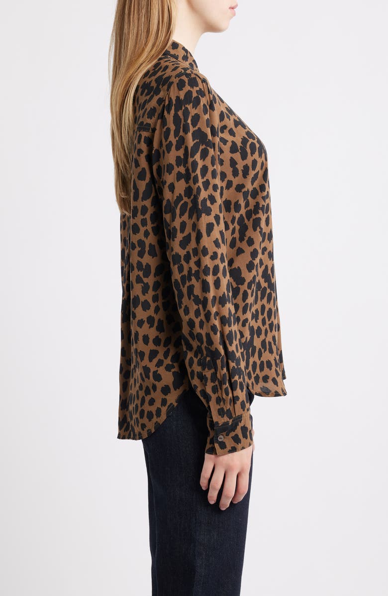Rails Josephine Leopard Print Button-Up Shirt, Alternate, color, Teak Spotted