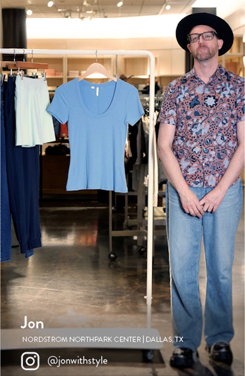 Come Alive Rib U-Neck T-Shirt, sales video thumbnail