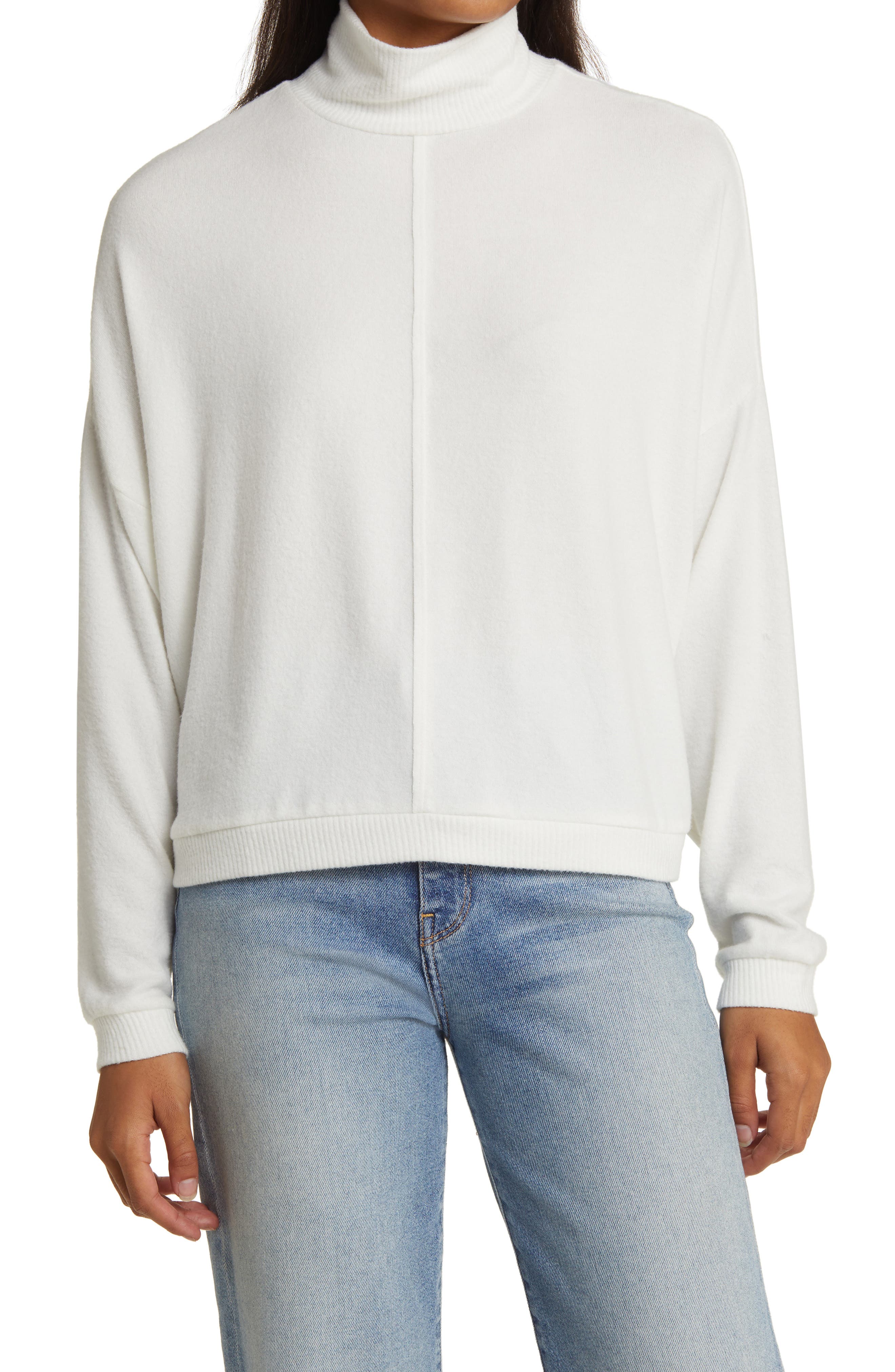 Lucky Brand Cloud Mock Neck Sweater