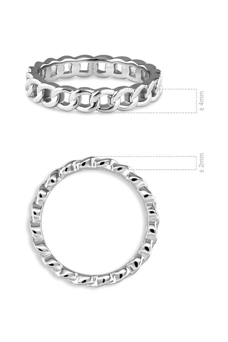 Curb Chain Ring, Alternate, color, SILVER