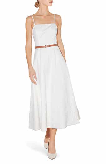FREEMARKET Lace Hem Cotton Midi Dress